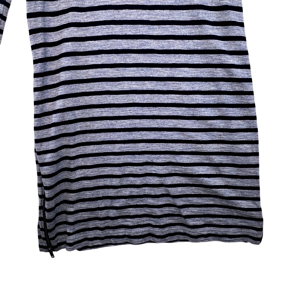 J. Crew Striped T‎ Shirt Dress Womens Medium Blue Gray Casual Knee Length - Picture 4 of 12